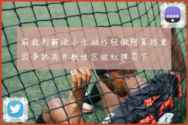 前裁判解读小法动作轻微阿莱格里因争执离开教练区被红牌罚下